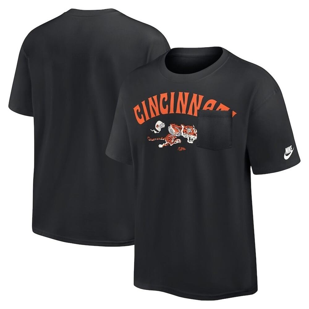 Cincinnati Bearcats Nike Black Pocket T-Shirt College Graphic Tee L NWT